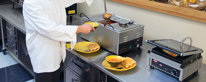 Calentadores de alimentos para mesadas | Recipientes para alimentos calientes para mesadas