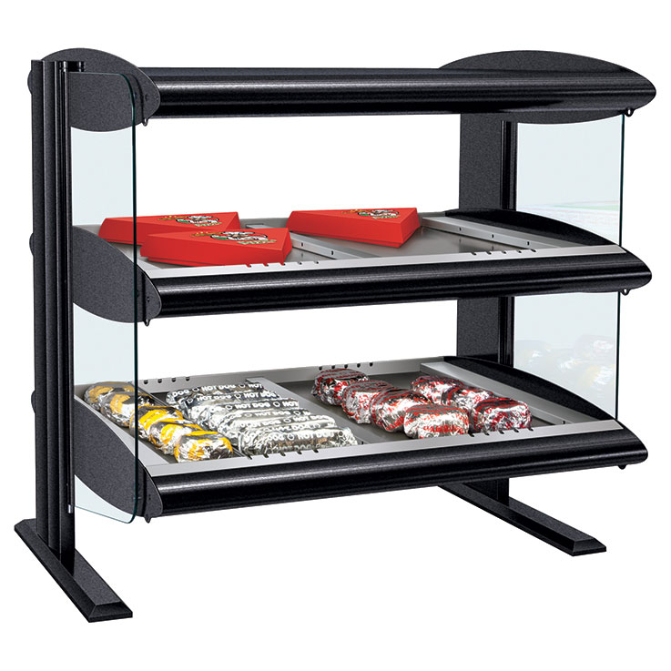 HZMH-D Heated Zone Merchandiser | Dual Shelf Food Display