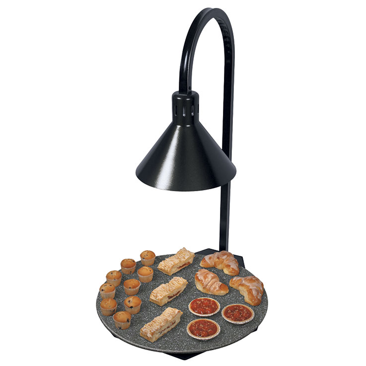 Hatco GRSSR-DL77516 Portable Round Heated Simulated Stone Shelf with Lamp
