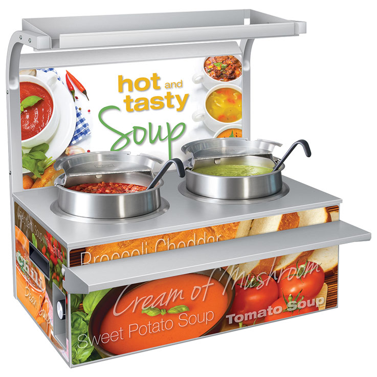 Hatco Commercial Soup Warmer | SW2 7-Quart Double Cup Soup Well