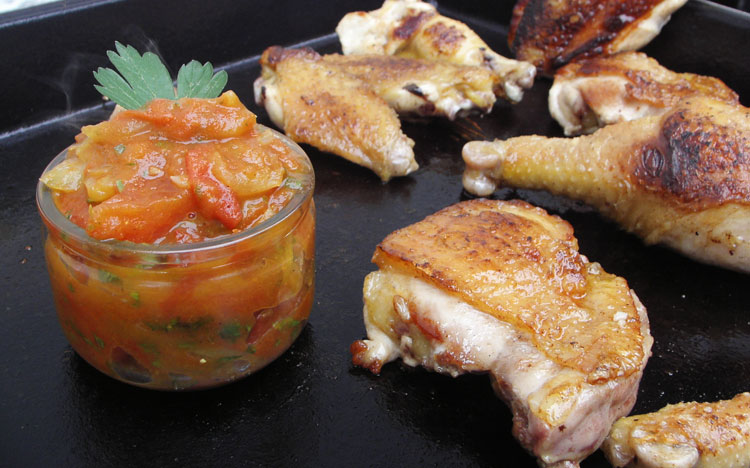 Chicken Fricassée & Tomato Chutney