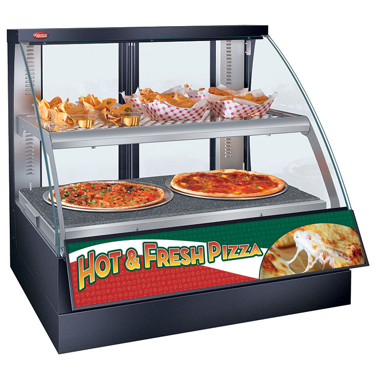 Efficient hot food display counter concept food warmer hot case