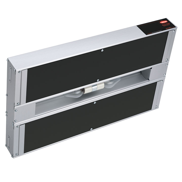 Calentador de doble banda en aluminio Infra-Black Glo-Ray con luces GRAIHL-D