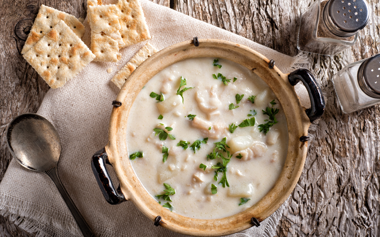 Sopa de pescado blanco Door County